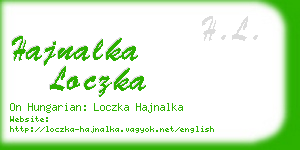 hajnalka loczka business card